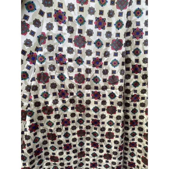 VTG San Andre NY Paris Midi Skirt Sz 10 M Jacquard Geo Baroque 80s Boho Flowy - Picture 13 of 16
